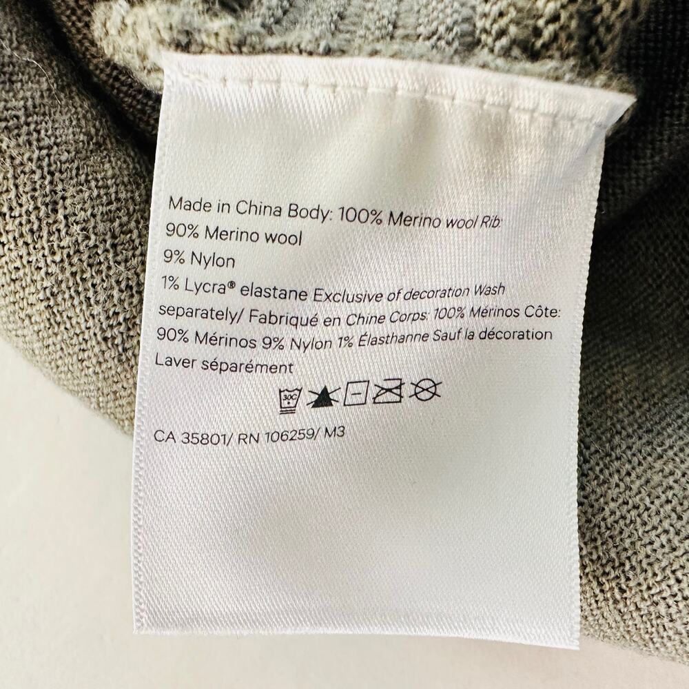 Lululemon Sit In Lotus Wrap Grey Sage Green Size L/XL Merino Wool Cardigan $148 - Picture 8 of 10